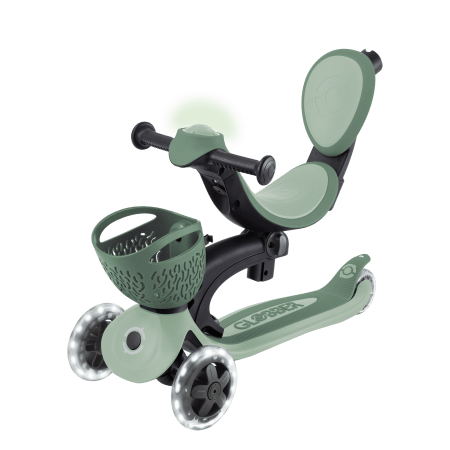 GLOBBER skrejritenis Go Up Baby Lights 360, 3in1, pasteļzaļš, 844-104 