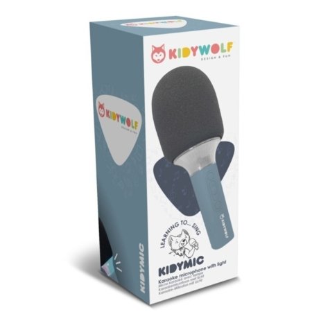 KIDYWOLF daudzfunkcionāls mikrofons ar skaļruni, zils, KIDYMIC-BU 