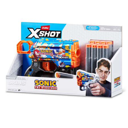 XSHOT rotaļu pistole Sonic The Hedgehog, 8gab., sortiments, 36679 