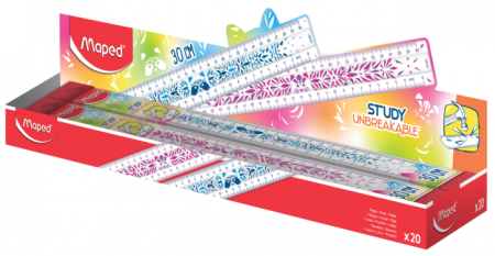 MAPED STUY NEPLAUJAMS Lineāls 30cm assort., 222456010000 222456010000