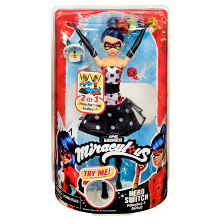 MIRACULOUS lelle Hero Switch Penny Bug & Bee Bug, 50417 
