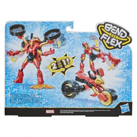 AVENGERS figūra ar motociklu Bend and Flex, F02445L0 F02445L0