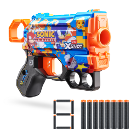 XSHOT rotaļu pistole Sonic The Hedgehog, 8gab., sortiments, 36679 