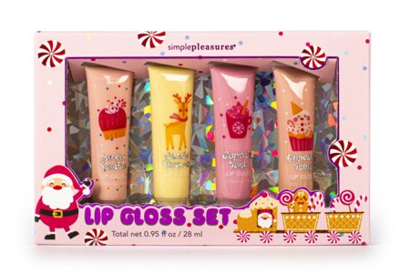 SIMPLE PLEASURES Lip Gloss set Santa Claus 4pcs., Y81107-33194 