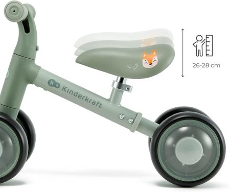 KINDERCRAFT līdzsvara velosipēds CUTIE FLASH, zaļš, KRCUFL00GRE0000 