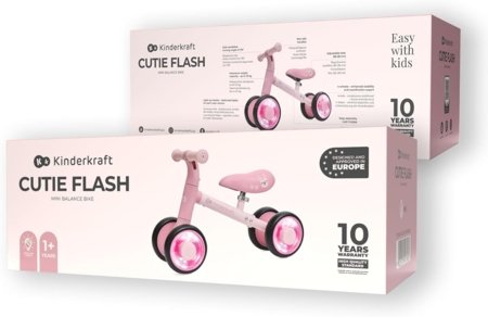 KINDERCRAFT līdzsvara velosipēds CUTIE FLASH, rozā, KRCUFL00PNK0000 