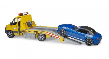 BRUDER MB Sprinter auto transportētājs ar gaismas un skaņas moduli un BRUDER rodsteru, 02675 02675