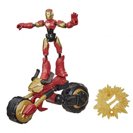 AVENGERS figūra ar motociklu Bend and Flex, F02445L0 F02445L0