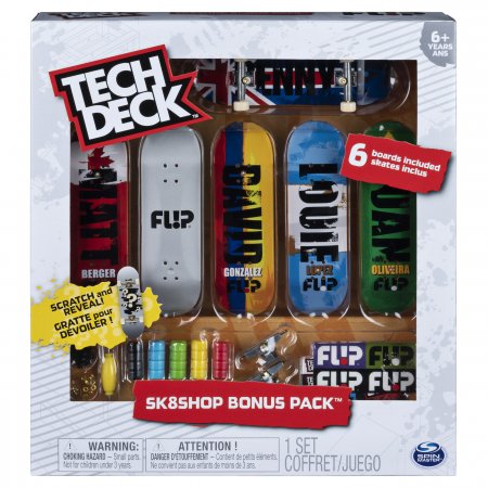 TECH DECK skrituļdēļa komplekts Bonus Sk8 Shop, 6 gab, sortimentu, 6028845 6028845