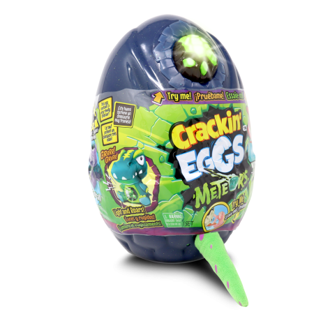 CRACKIN EGGS plīša dinozaurs Meteorz Dino, su šviesomis ir garsais, sortiments, SK009A1 