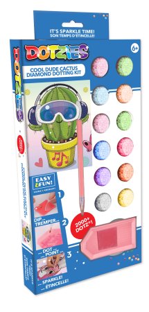 "DIAMOND DOTS radošs dimanta gleznas komplekts ""Cool Dude Cactus"", DTZ3.009" DTZ3.009