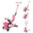 GLOBBER skrejritenis Go Up Baby Lights 360, 3in1, pasteļrozā, 844-210 