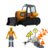 CAT būvniecības transportlīdzeklis ar piederumiem Workforce, sortiments., 83454 