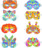 DJECO mozaīku masku dekorēšanas komplekts Jungle Animals, DJ07900 