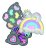 CLEMENTONI CRAZY CHIC grima komplekts Rainbow, 18793 